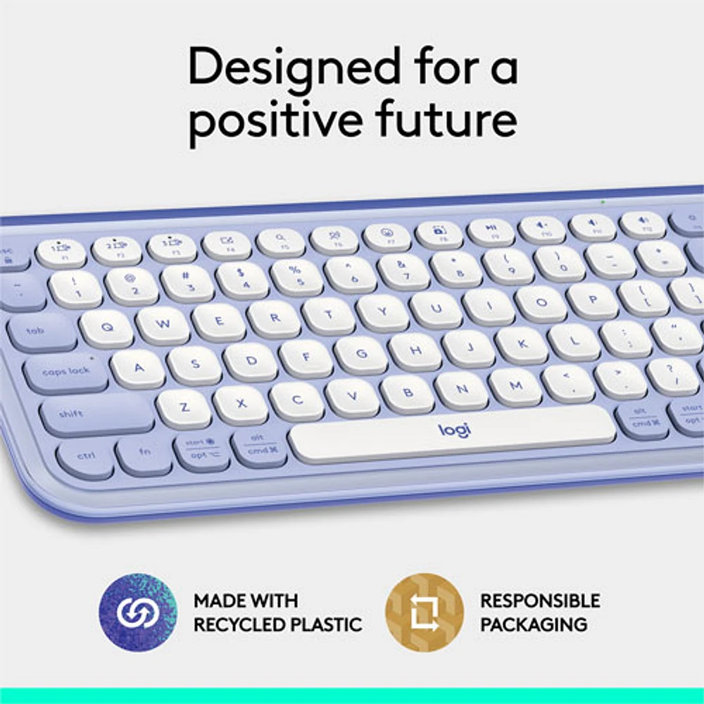 Logitech POP Icon Keys Bluetooth Keyboard - /Off-White