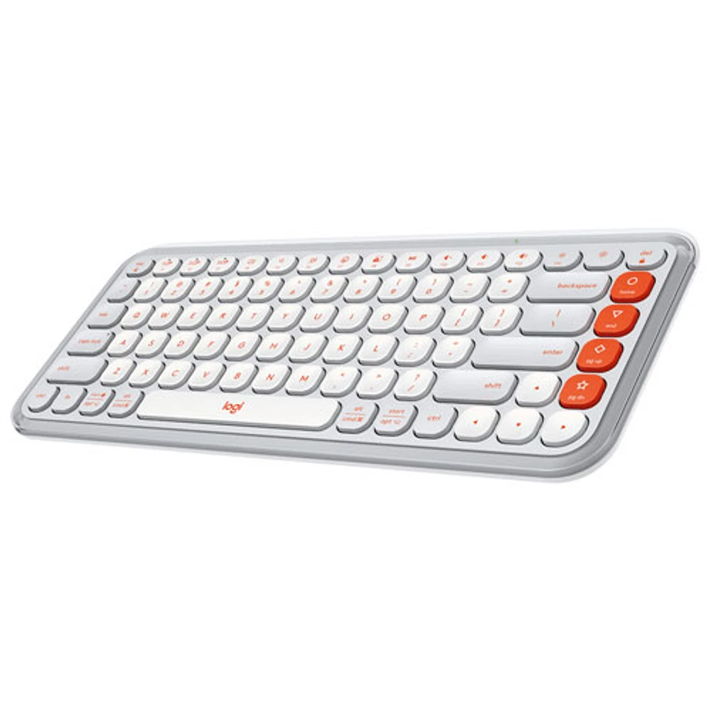 Clavier Bluetooth POP Icon Keys de Logitech - Orange/Blanc cassé - Anglais