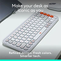 Clavier Bluetooth POP Icon Keys de Logitech - Orange/Blanc cassé - Anglais
