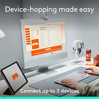 Clavier Bluetooth POP Icon Keys de Logitech - Orange/Blanc cassé - Anglais