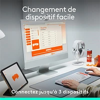 Clavier Bluetooth POP Icon Keys de Logitech - Orange/Blanc cassé - Anglais