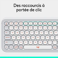 Clavier Bluetooth POP Icon Keys de Logitech - Orange/Blanc cassé - Anglais