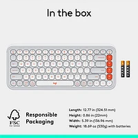 Clavier Bluetooth POP Icon Keys de Logitech - Orange/Blanc cassé - Anglais