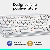 Clavier Bluetooth POP Icon Keys de Logitech - Orange/Blanc cassé - Anglais