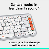 Clavier Bluetooth POP Icon Keys de Logitech - Orange/Blanc cassé - Anglais