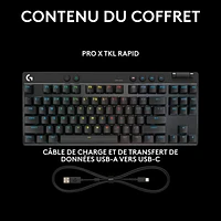 Logitech G PRO X Tenkeyless Rapid Backlit RGB Magnetic Analog Switches Gaming Keyboard