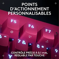 Logitech G PRO X Tenkeyless Rapid Backlit RGB Magnetic Analog Switches Gaming Keyboard -Magenta- Bilingual