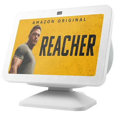 Support réglable Echo Show 8 (3e gén.) avec port de chargement USB-C - Blanc glacier