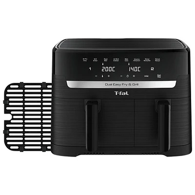 Friteuse à air chaud double Easy Fry & Grill de T-Fal - 8,3 l/8,7 pte - Noir - Exclusivité de Best Buy