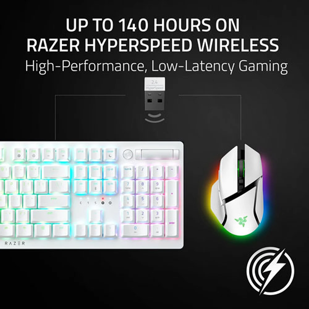 Razer Basilisk V3 Pro 35K DPI Wireless Gaming Mouse - White