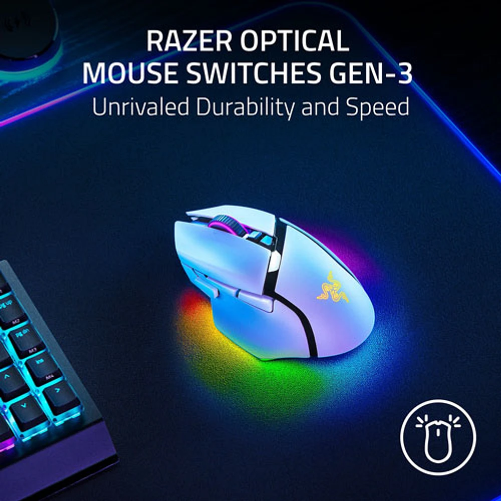 Razer Basilisk V3 Pro 35K DPI Wireless Gaming Mouse - White