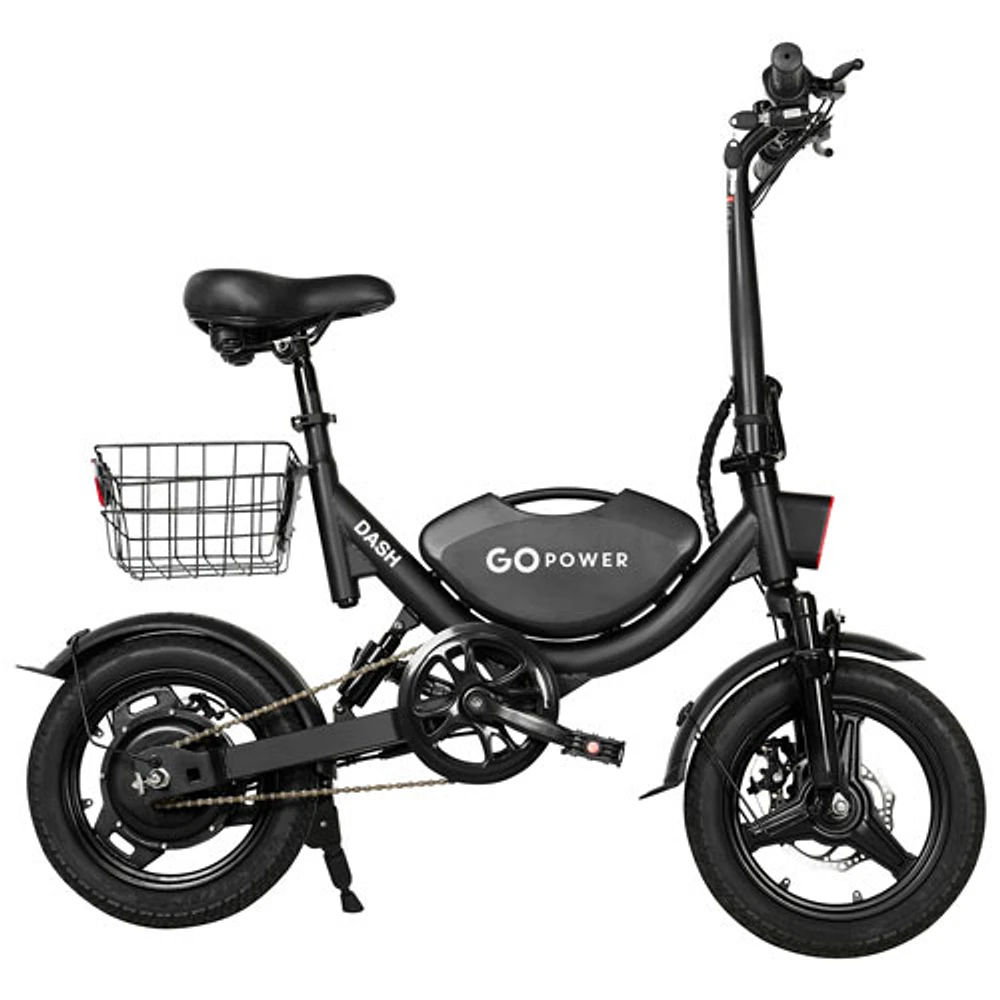 GoPowerBike GoDash Foldable Lightweight Electric City Bike (400W Motor /Up to 48.3km Battery Range /32km/h Top Speed)