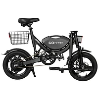 GoPowerBike GoDash Foldable Lightweight Electric City Bike (400W Motor /Up to 48.3km Battery Range /32km/h Top Speed)