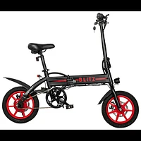 GoPowerBike GoBlitz Foldable Electric City Bike (350W Motor / up to 48km Battery Range / 32km/h Top Speed)- Black