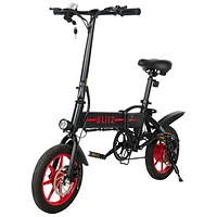 GoPowerBike GoBlitz Foldable Electric City Bike (350W Motor / up to 48km Battery Range / 32km/h Top Speed)- Black