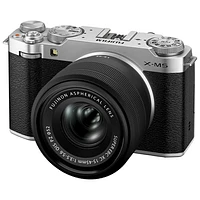 Fujifilm X-M5 Mirrorless Camera with XC 15-45mm OIS PZ Lens Kit - Silver