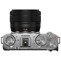 Fujifilm X-M5 Mirrorless Camera with XC 15-45mm OIS PZ Lens Kit - Silver