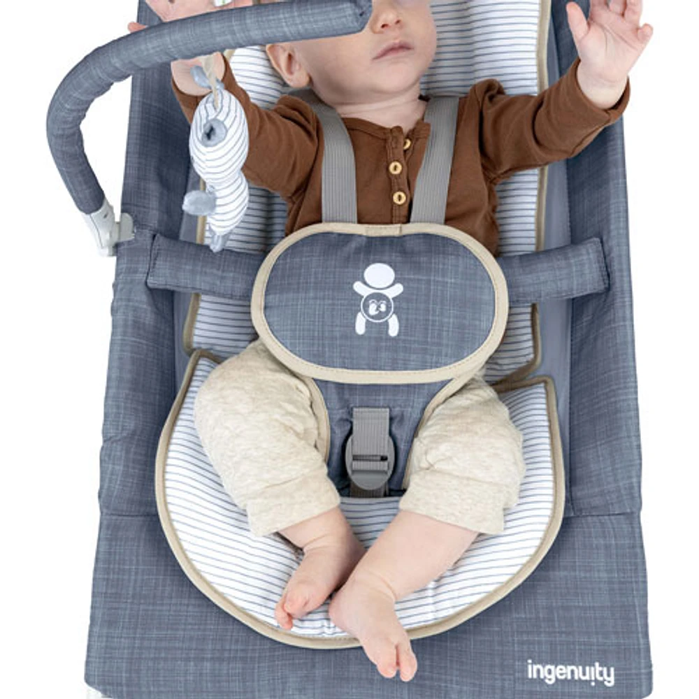 Ingenuity Happy Belly Rock-to-Bounce Massage Seat - Chambray