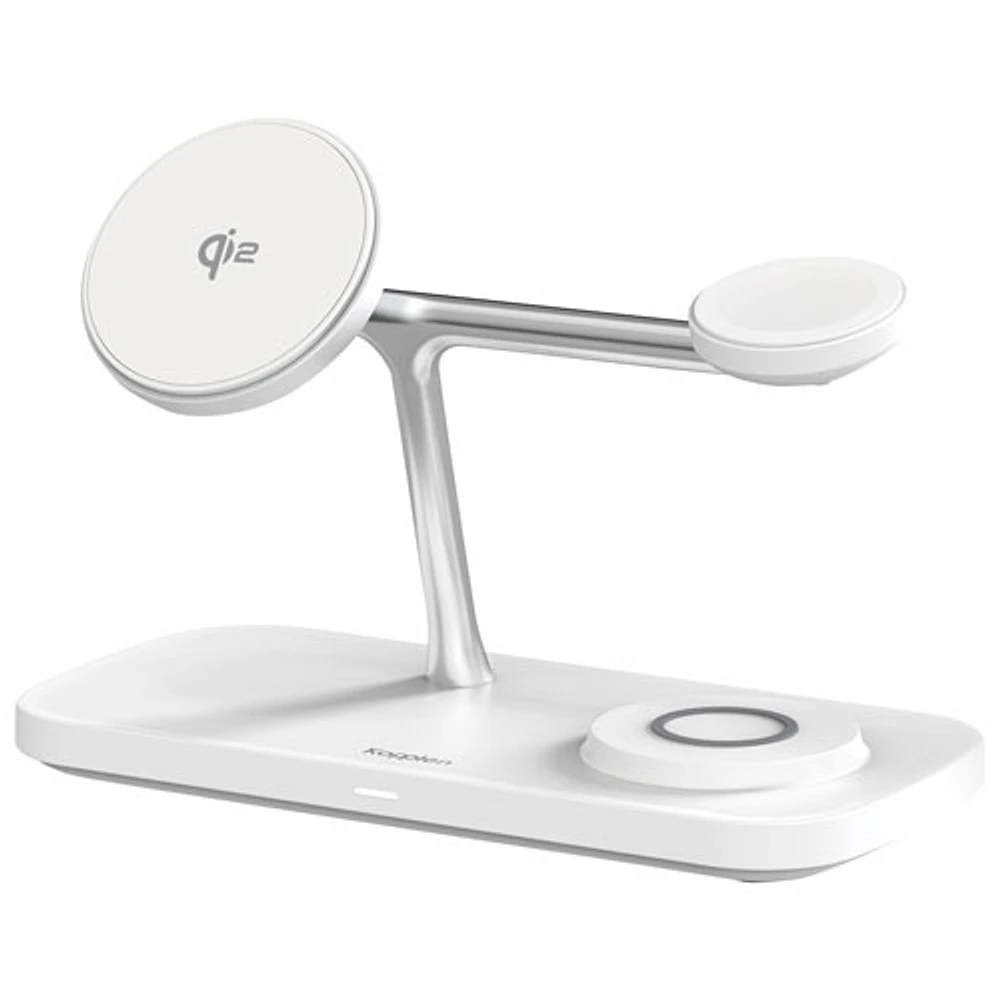 Kopplen Qi2 3-in-1 15W Wireless Charging Stand - White