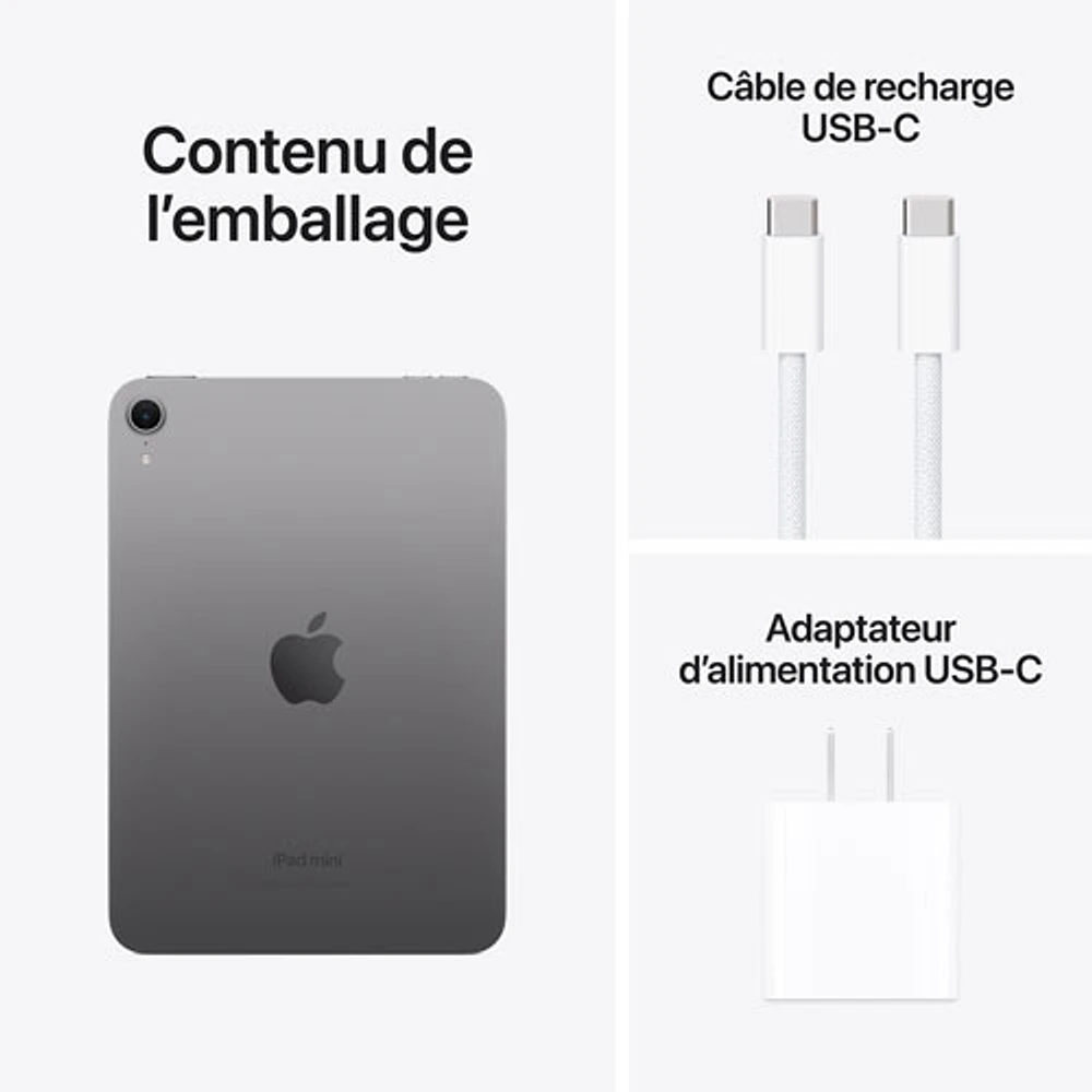 iPad mini 8,3 po Go avec Wi-Fi d'Apple (7e génération