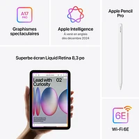 iPad mini 8,3 po 256 Go avec Wi-Fi d'Apple (7e génération) - Bleu
