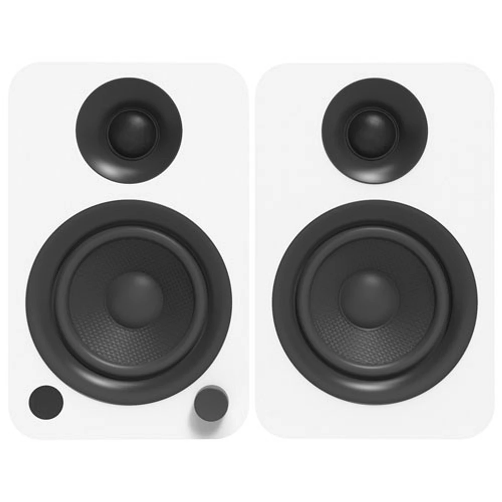 Kanto YU 140-Watt Bookshelf Speaker - Pair - Matte White - Only at Best Buy