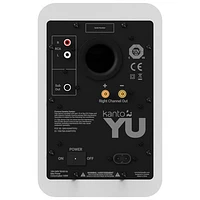 Kanto YU 140-Watt Bookshelf Speaker - Pair - Matte White - Only at Best Buy