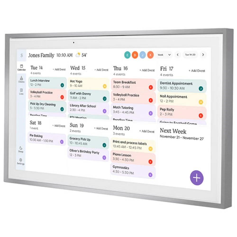 Écran intelligent avec calendrier tactile Skylight - Argenté - Exclusivité de Best Buy