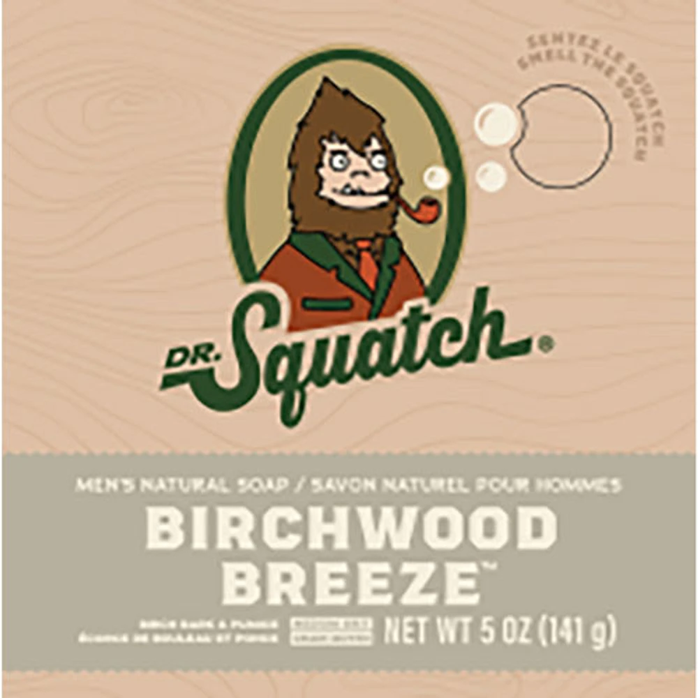 Dr. Squatch Men's Natural Bar Soap - Birchwood Breeze