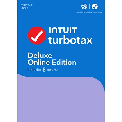 TurboTax Deluxe Online Edition 2024 (PC/Mac) - 8 Returns