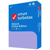 TurboTax Deluxe Online Edition 2024 (PC/Mac) - 8 Returns