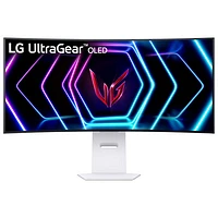 LG UltraGear 39" QHD 240Hz 0.03ms GTG Curved OLED LED G-Sync FreeSync Gaming Monitor (39GS95QE-W)- Ultimate White