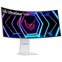 LG UltraGear 39" QHD 240Hz 0.03ms GTG Curved OLED LED G-Sync FreeSync Gaming Monitor (39GS95QE-W)- Ultimate White