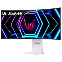 LG UltraGear 39" QHD 240Hz 0.03ms GTG Curved OLED LED G-Sync FreeSync Gaming Monitor (39GS95QE-W)- Ultimate White