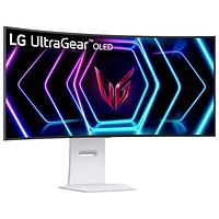 LG UltraGear 39" QHD 240Hz 0.03ms GTG Curved OLED LED G-Sync FreeSync Gaming Monitor (39GS95QE-W)- Ultimate White