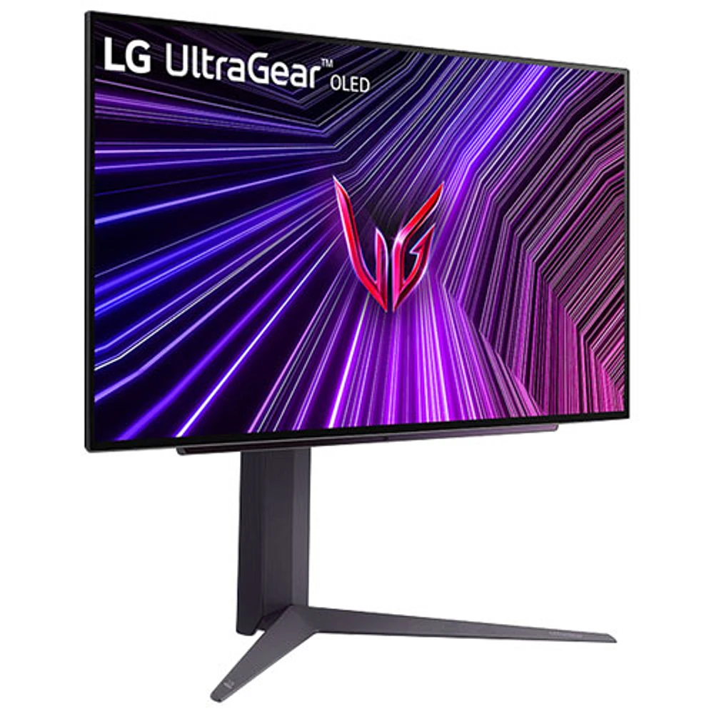 LG UltraGear 27" QHD 240Hz 0.03ms GTG OLED LED G-Sync FreeSync Gaming Monitor (27GS93QE-B) - Purple Grey