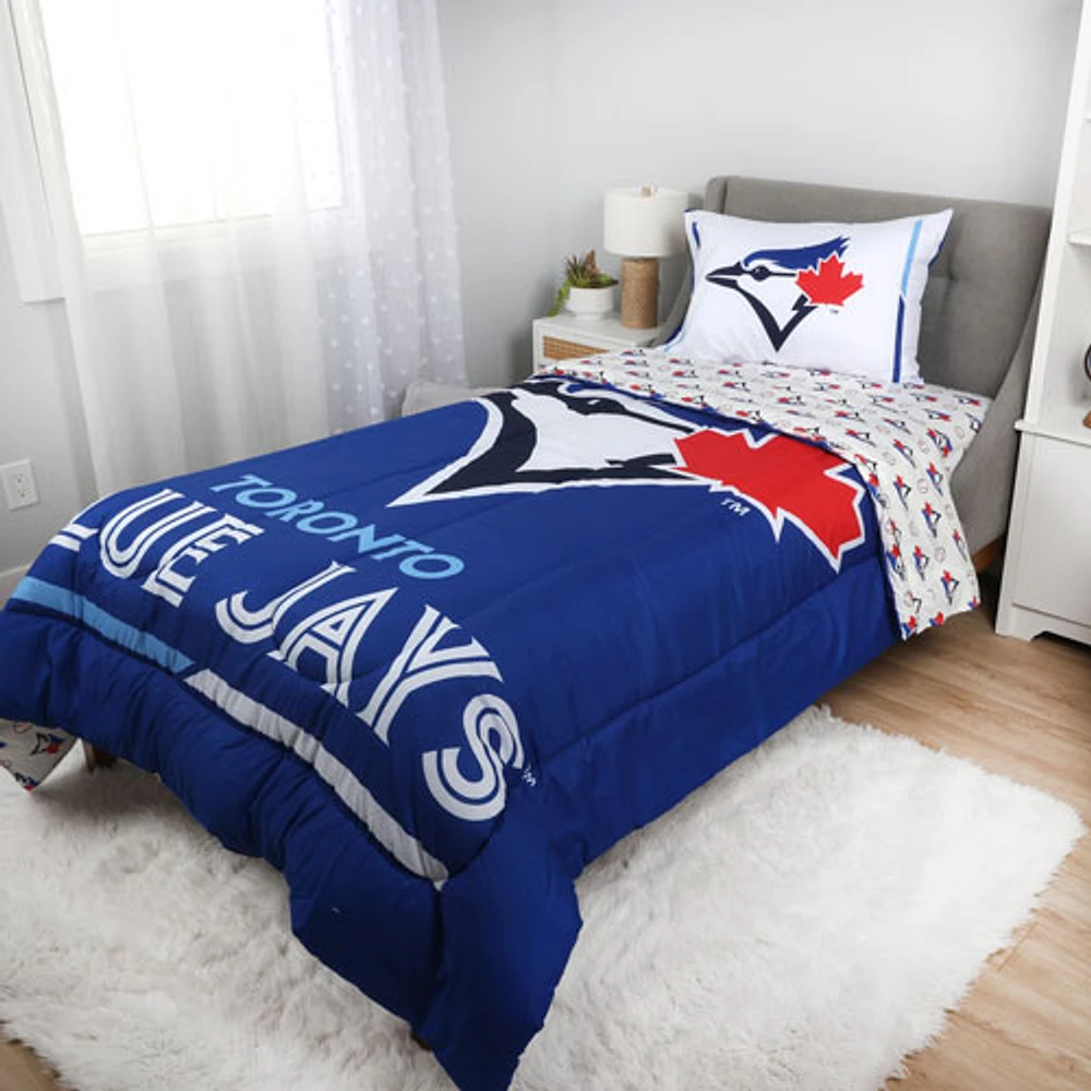 MLB 4-Piece Bed Sheet Set - Twin - Toronto Blue Jays