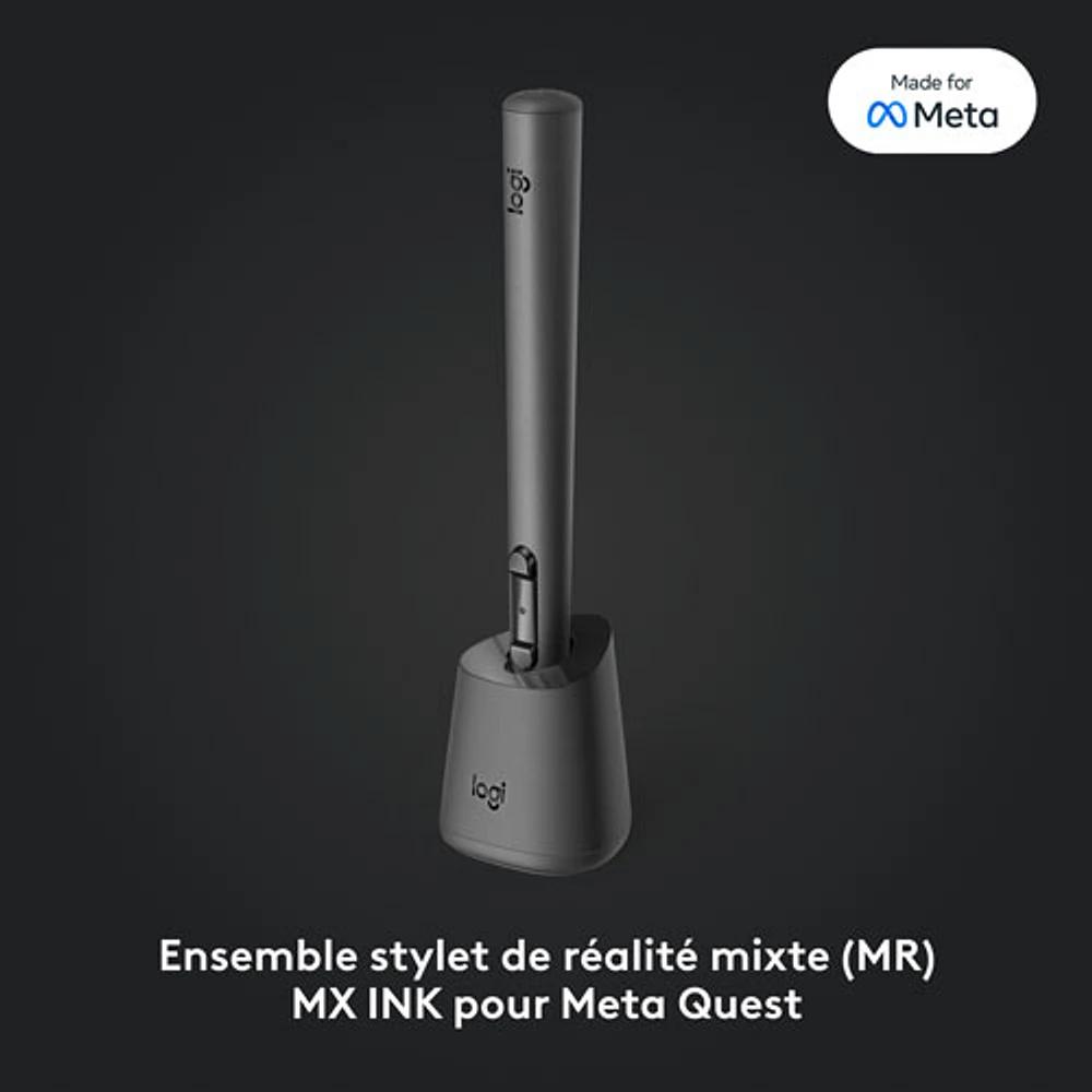 Stylet de réalité mixte MX Ink avec station de recharge de Logitech pour Meta Quest