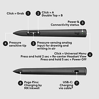 Logitech MX Ink MR Stylus with Charging Dock Combo for Meta Quest