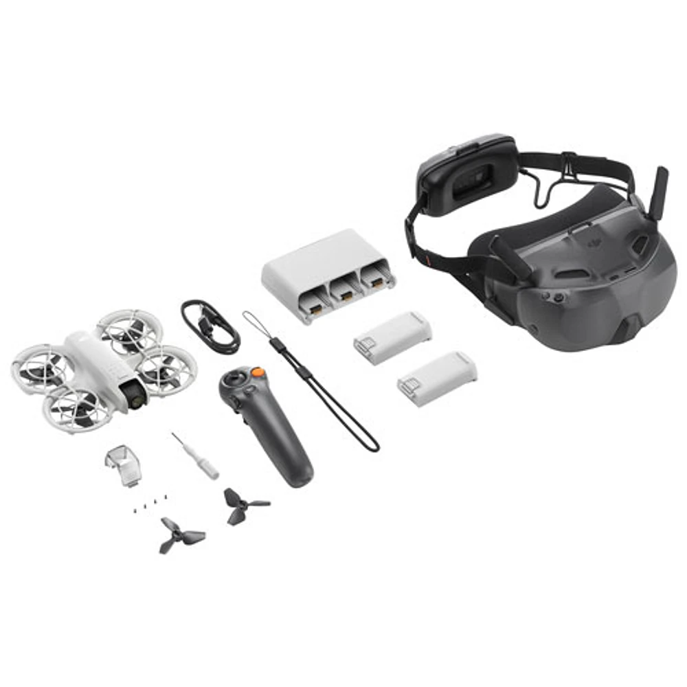 Ensemble Motion Fly More avec drone quadricoptère Neo, caméra, manette et casque Goggles N3 de DJI