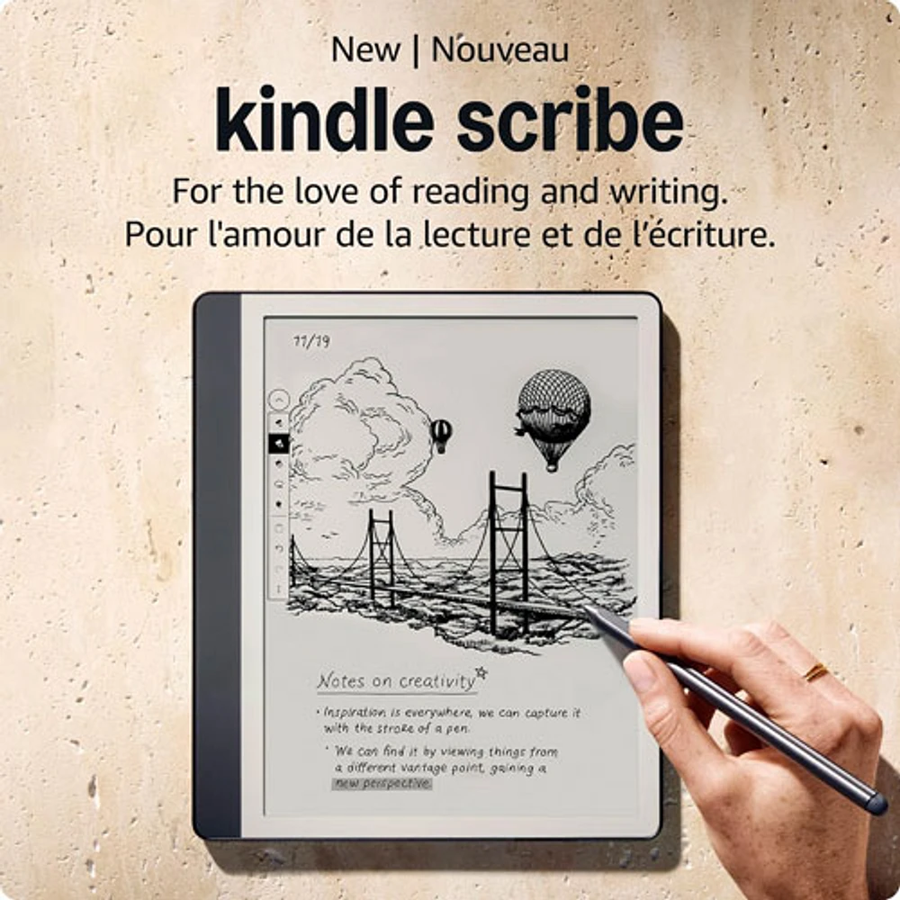 Amazon Kindle Scribe 16GB 10.2" Digital eReader with Touchscreen & Premium Pen (C4A6T4) - Tungsten