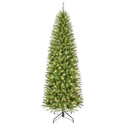 Puleo 7 Ft. Pre-lit Slim Keyport Christmas Spruce Tree (301-KEPSL-70C3-CUL)