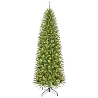 Arbre de Noël mince de 7 pi avec lumières de Puleo (301-KEPSL-70C3-CUL) - Épinette Keyport