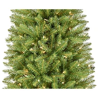 Puleo 7 Ft. Pre-lit Slim Keyport Christmas Spruce Tree (301-KEPSL-70C3-CUL)