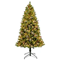 Puleo 7 Ft. Pre-lit Mountain Christmas Pine Tree (357-MNTSL-70C3-CSA)