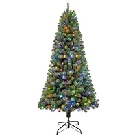 Arbre de Noël de 7 pi avec lumières de Puleo (357OFD70LDF3KZ350CUL) - Épinette Oxford