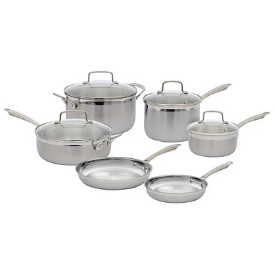 Cuisinart 10-Piece Cookware Set - Silver