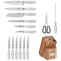 Cuisinart German Steel 15-Piece Knife Block Set (C77SS-15PGAC) - Stainless Steel/Wood