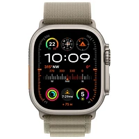 Koodo Apple Watch Ultra 2 (GPS + Cellular) 49mm Titanium Case with Olive Alpine Loop - Medium 145-190mm - Monthly Tab Payment