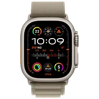 Koodo Apple Watch Ultra 2 (GPS + Cellular) 49mm Titanium Case with Olive Alpine Loop - Medium 145-190mm - Monthly Tab Payment